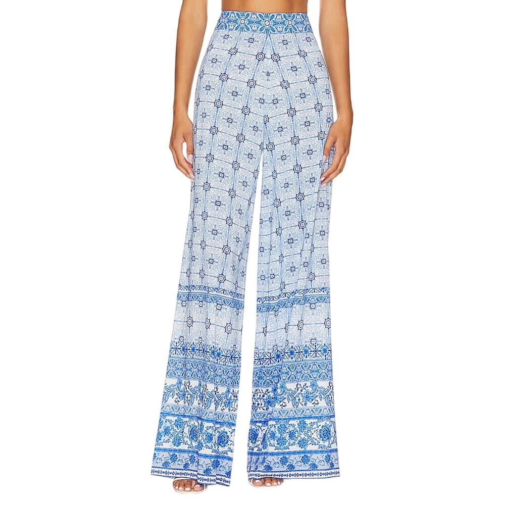 Alice + Olivia Wide Leg Greek Tile Athena Pants Size 8